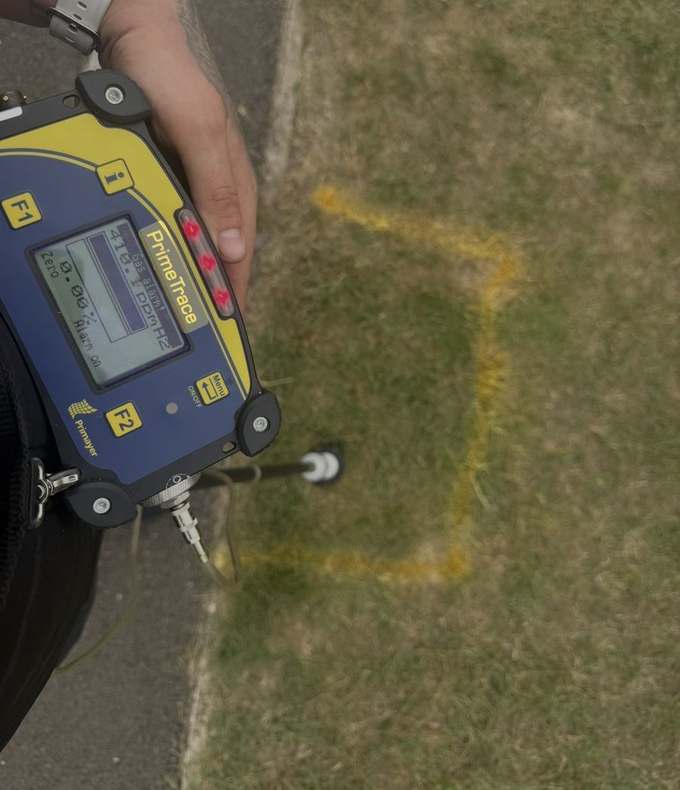 HUBB Group engineer conducting non-destructive leak detection in Kensington